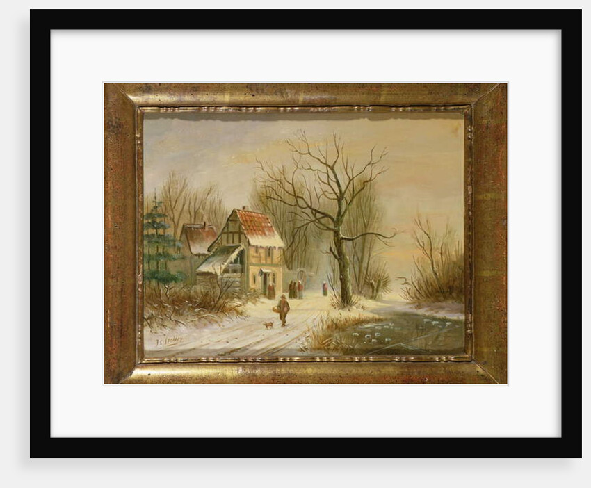 Winter scene by Jacob Jan Coenraad Spohler