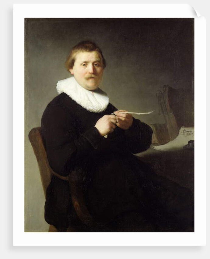 Man Sharpening a Quill, 1632 by Rembrandt Harmensz. van Rijn