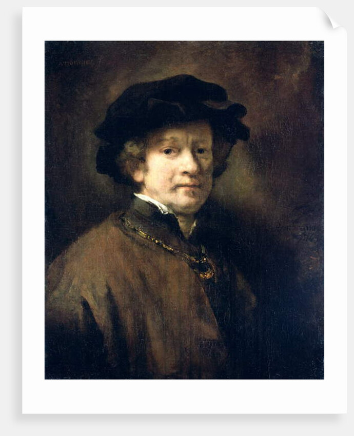 Self Portrait with Cap and Gold Chain, 1654 by Rembrandt Harmensz. van Rijn