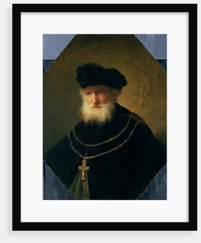 Head of an Old Man wearing a Cross, 1630 by (studio of) Rembrandt Harmensz. van Rijn