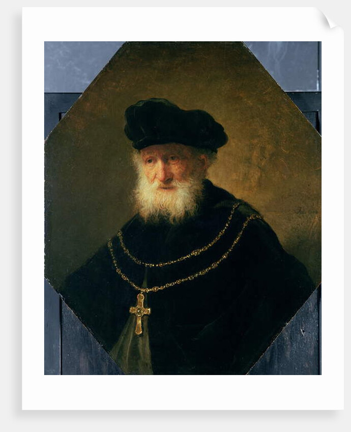 Head of an Old Man wearing a Cross, 1630 by (studio of) Rembrandt Harmensz. van Rijn