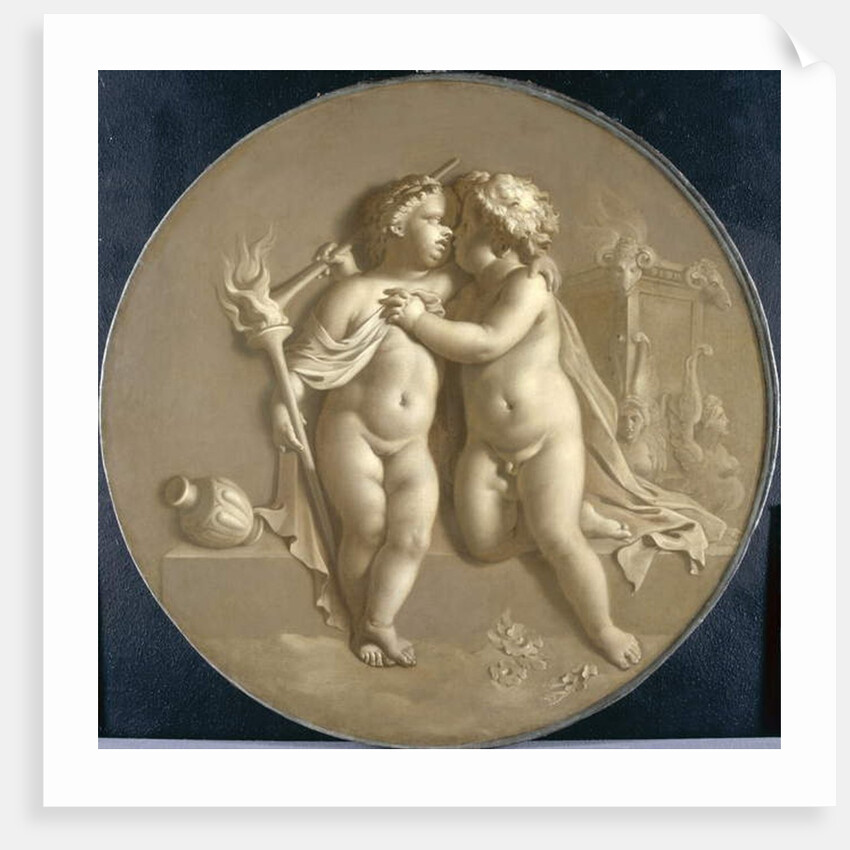 Two Putti with Flames of Love 'Allegory of Love', 1696 by Adriaan van der Werff