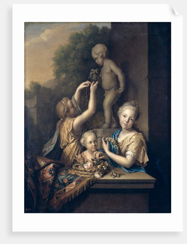 Three Girls sacrifice Flowers to Amor, 1710 by Pieter van der Werff