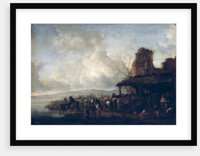 The Stable of a Dilapidated House, c.1640 by Philips Wouwermans or Wouwerman