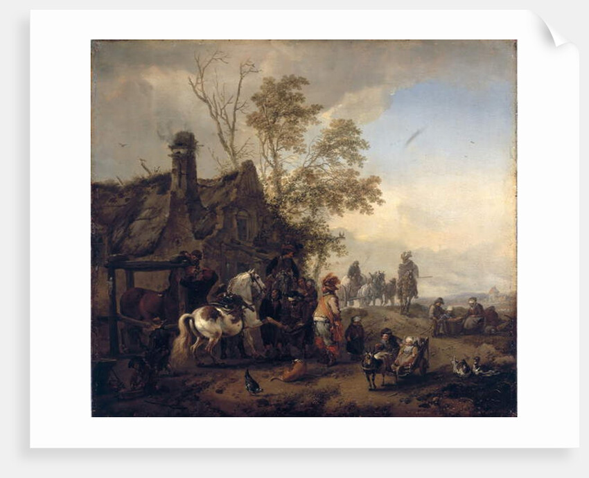 A Dappled Horse outside the Smithy by Philips Wouwermans or Wouwerman