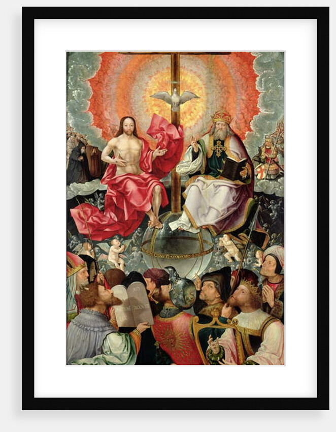 Central panel of Triptych with Adoration of the Trinity, 1523 by Jacob Cornelisz van Oostsanen