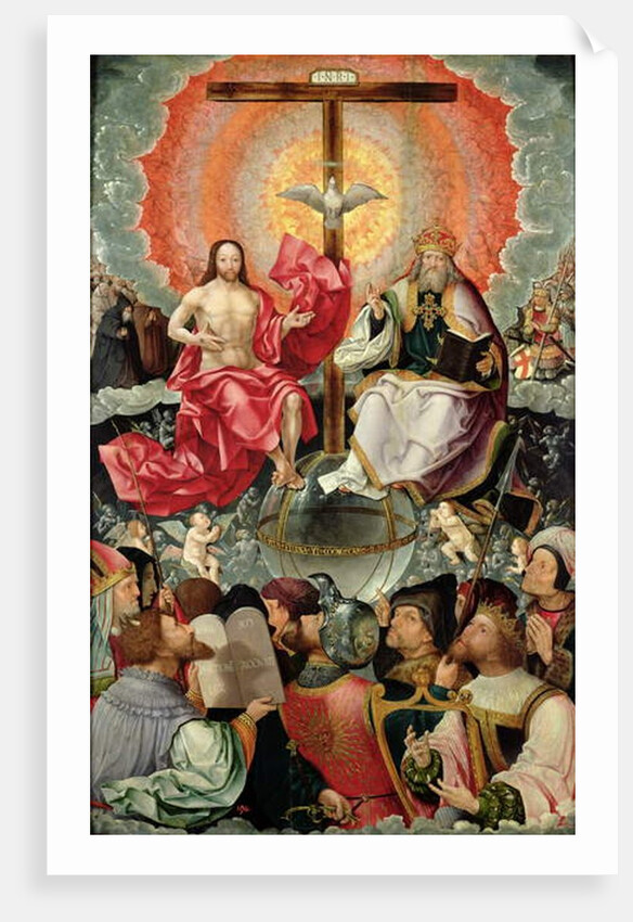 Central panel of Triptych with Adoration of the Trinity, 1523 by Jacob Cornelisz van Oostsanen