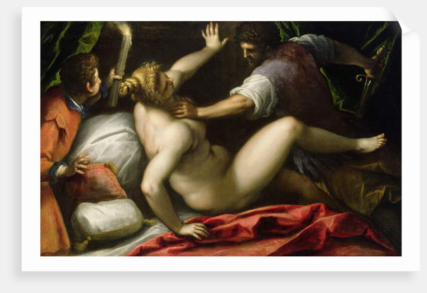 Tarquin and Lucretia, late 16th century by Palma Il Giovane