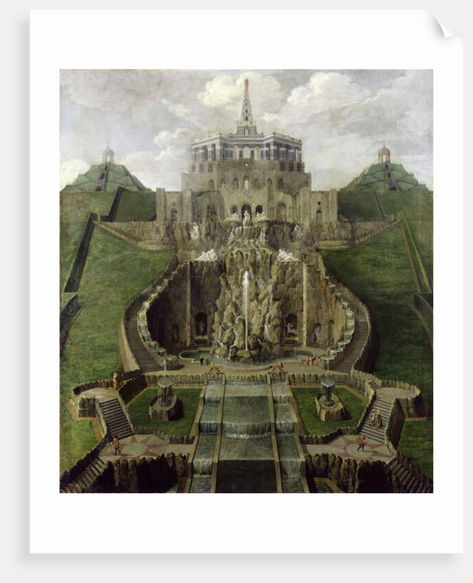 View from the 'Riesenkopf' Basins to the Octagon, after 1716 by Jan van Nickelen