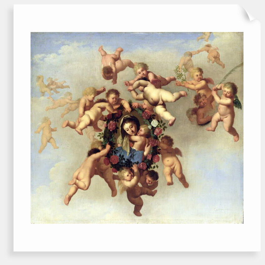 Angels Carrying a Portrait of the Madonna to Heaven by Cornelis van Poelenburgh or Poelenburch