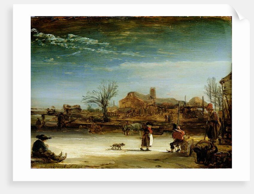 Winter Landscape, 1646 by Rembrandt Harmensz. van Rijn
