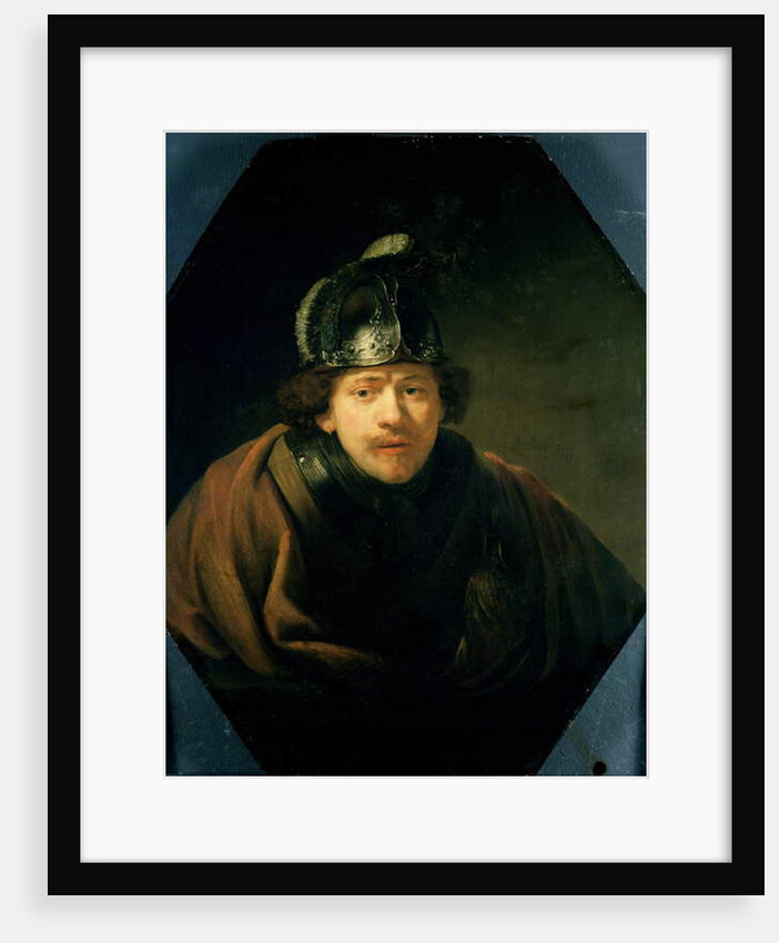 Self Portrait with Helmet, 1634 by Rembrandt Harmensz. van Rijn