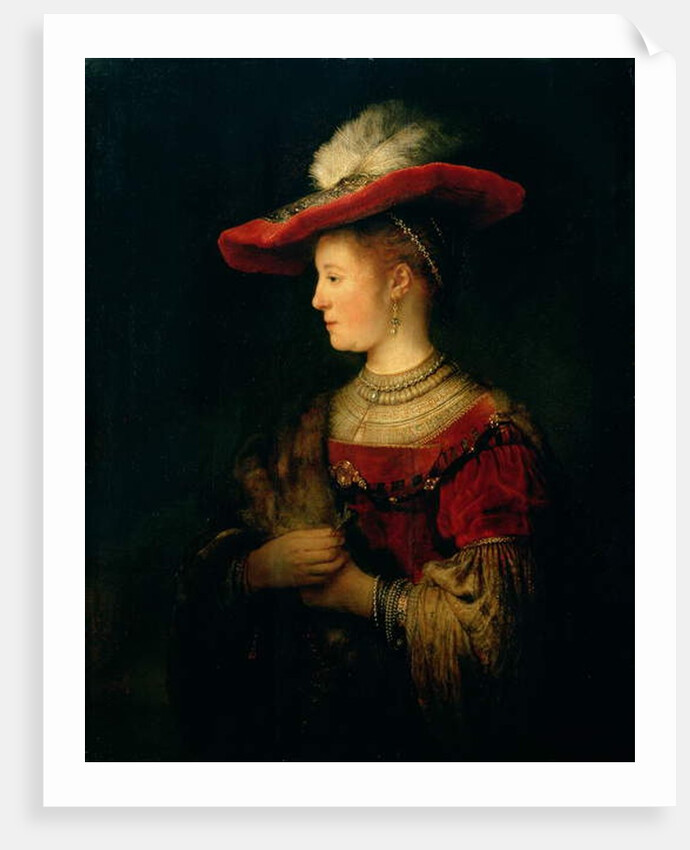 Portrait of Saskia van Uylenburgh by Rembrandt Harmensz. van Rijn