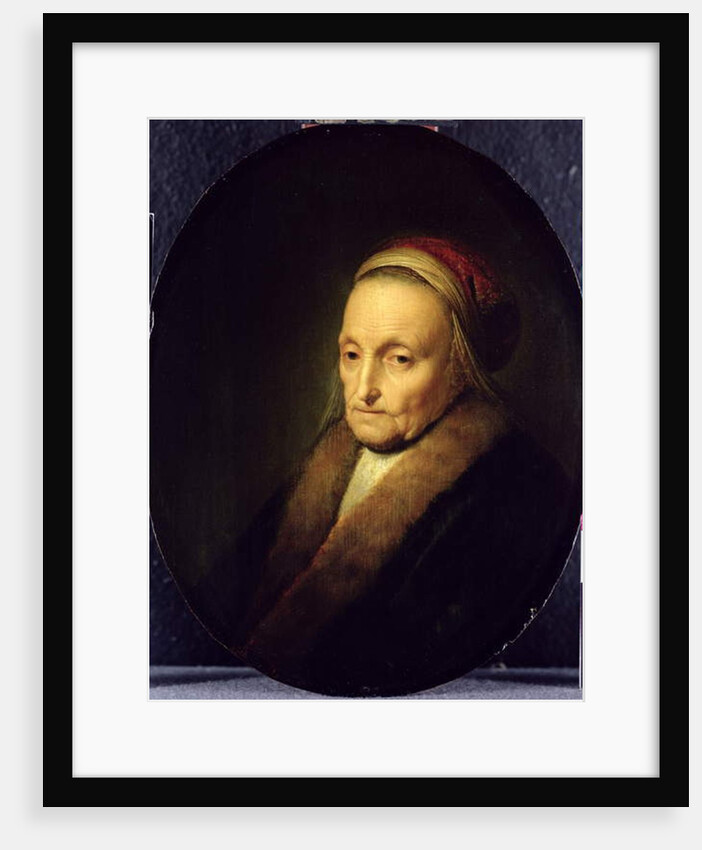 Head of an Old Woman with a Fur Collar, after 1630 by Gerrit or Gerard Dou