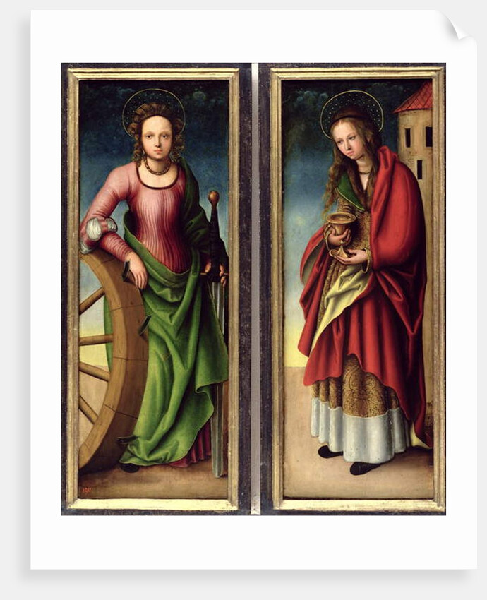 St. Catherine and St. Barbara, 1510 by Lucas The Elder Cranach