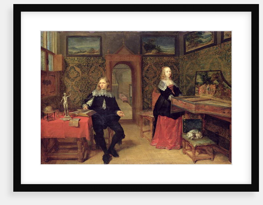 The Young Scholar and his Wife, 1640 by Gonzales Coques