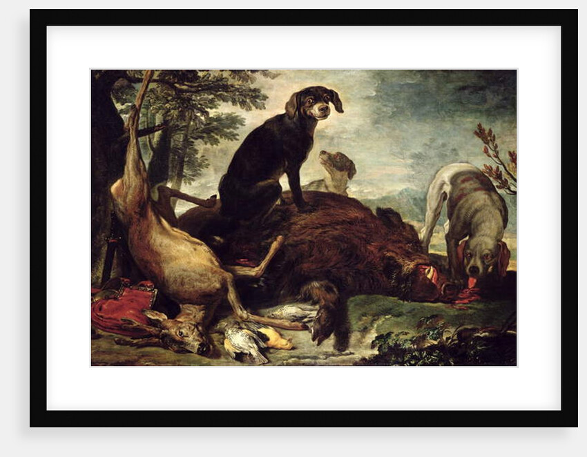 Dogs with Slain Wild Boar and Deer by David de Coninck