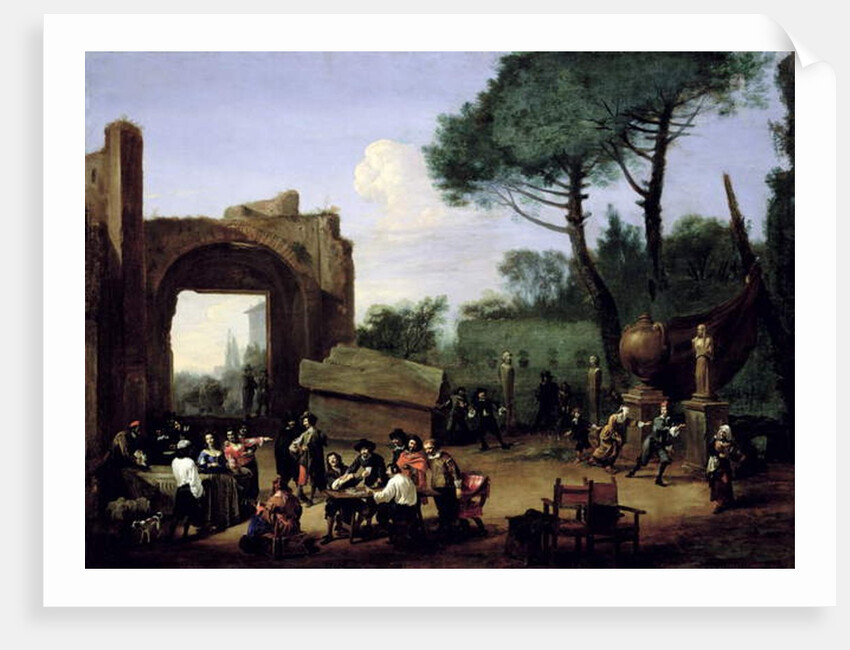Garden Party with Roman Artists, c.1640s by Michelangelo Cerquozzi
