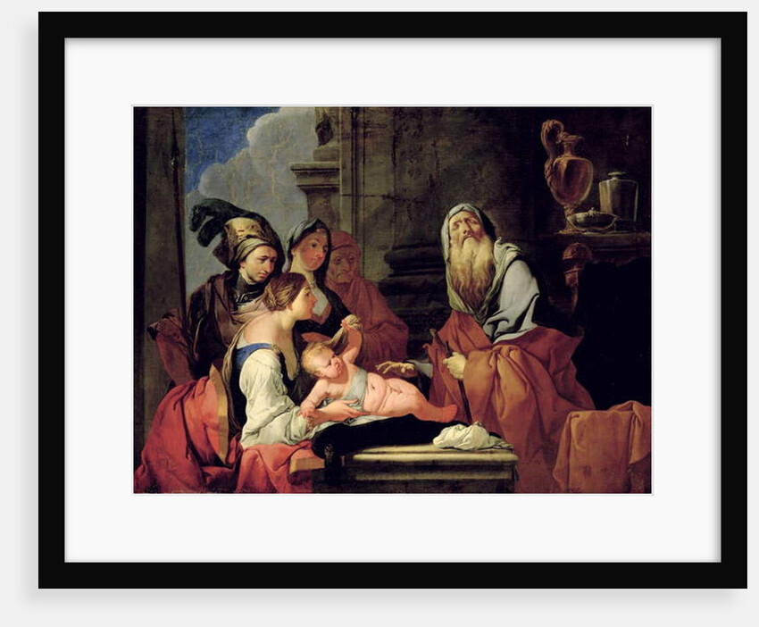 The Blind Prophet Tiresias with the Baby Narcissus, after 1666 by Giulio Carpioni
