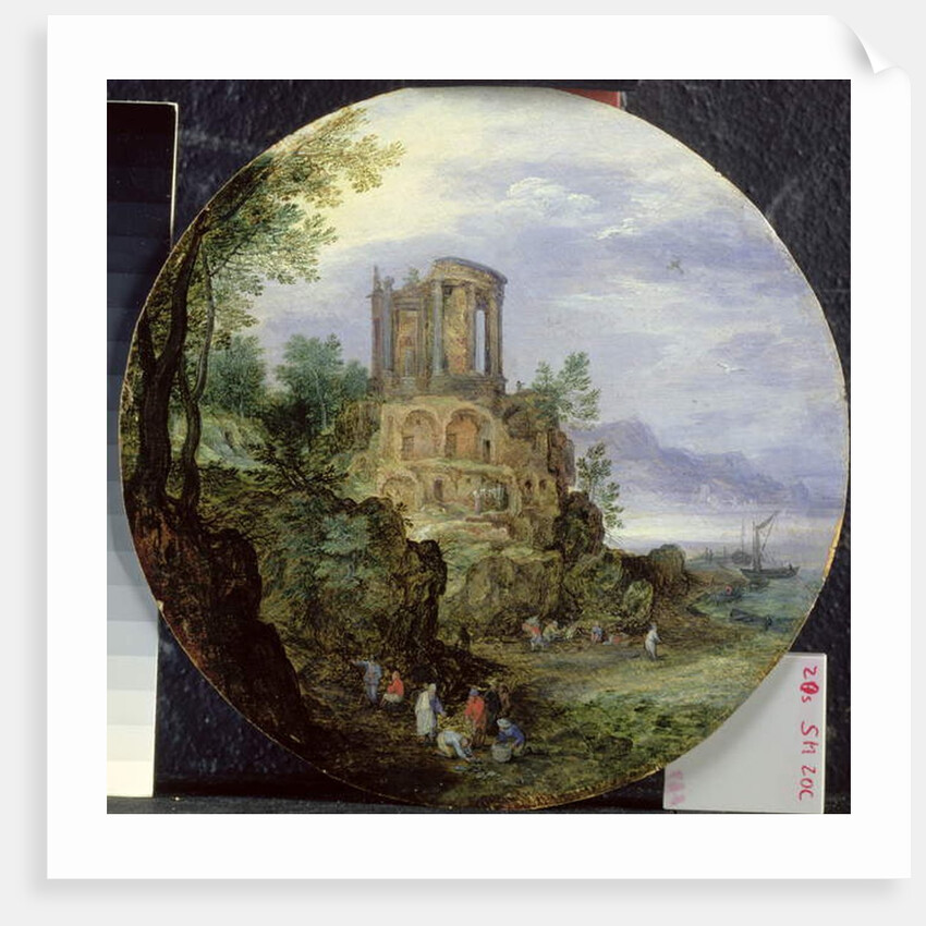 South Coast Landscape with the Temple of Vesta in Tivoli, 1595 by Jan the Elder Brueghel