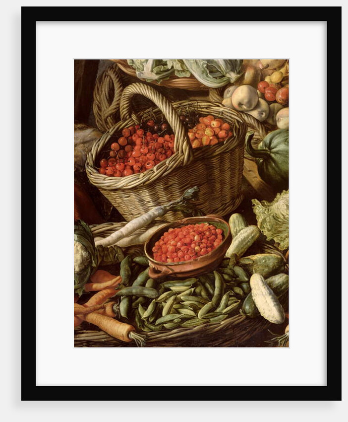 Detail of Still Life with Fruit, Vegetables and a Market Woman, 1564 by Joachim Beuckelaer or Bueckelaer