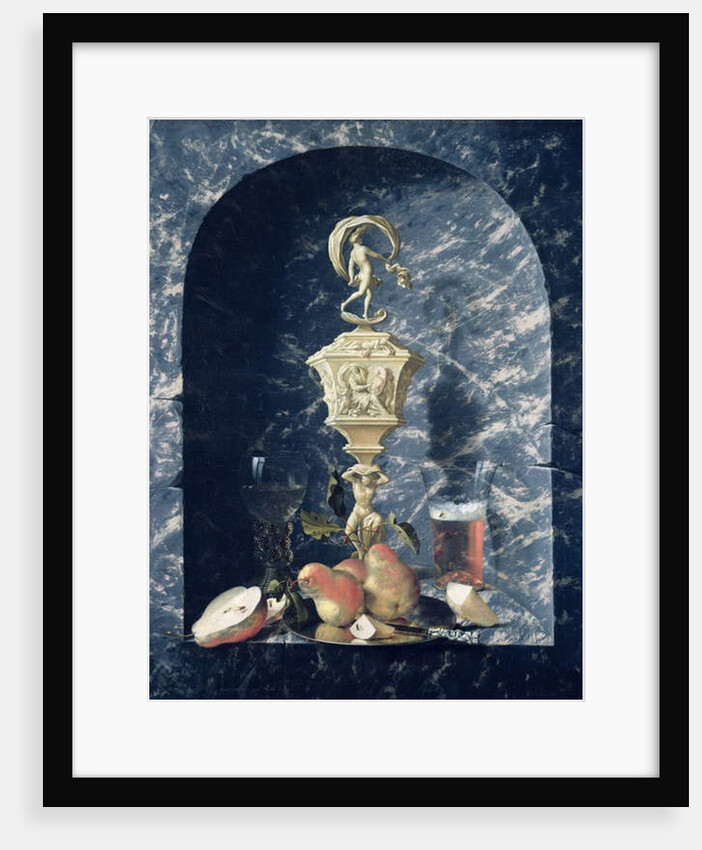 Still Life with Decorated Goblet, Fruit and Glasses in a Stone Alcove, 1682 by Johann Georg Hinz