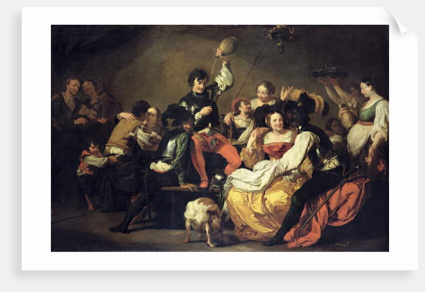 Revelry with Soldiers and Prostitutes, after 1625 by Johann Liss or Lis or von Lys