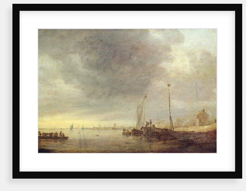 Landscape with River and Ferry, 1646 by Jan Josephsz van Goyen