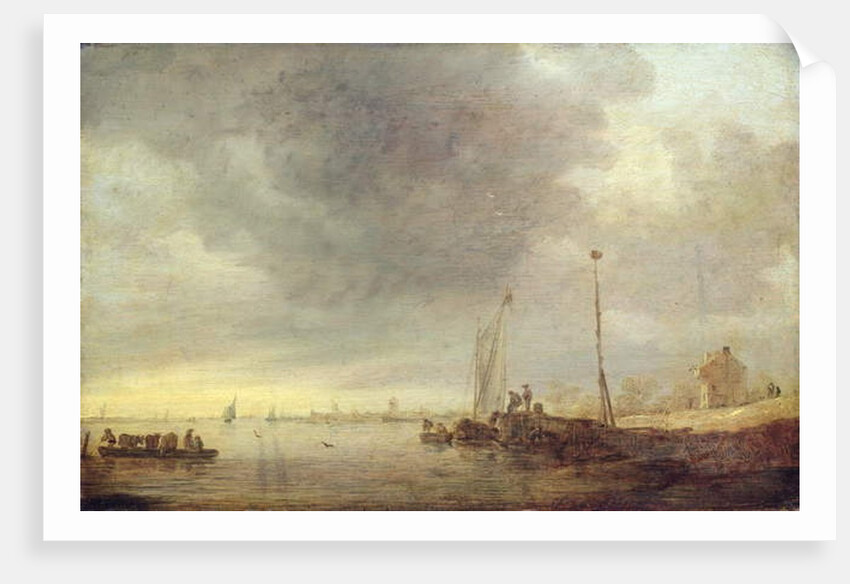 Landscape with River and Ferry, 1646 by Jan Josephsz van Goyen