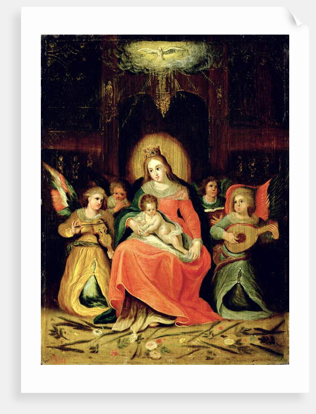 The Virgin Mary with Child and Music-playing Angels by Frans II the Younger Francken