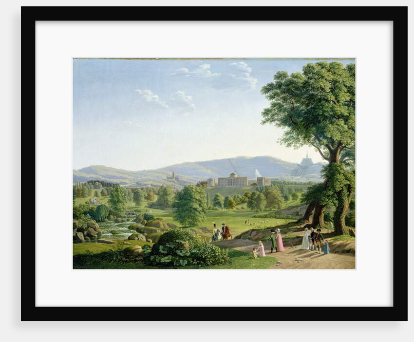 Wilhelmshoehe Castle with the Habichtswald Forest by Johann Erdmann Hummel