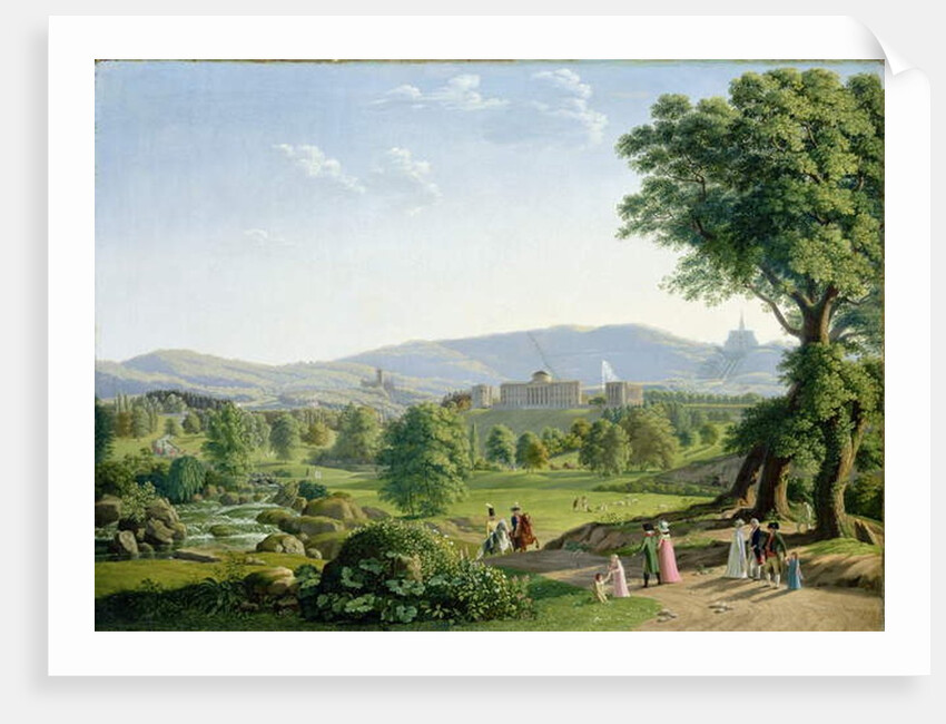 Wilhelmshoehe Castle with the Habichtswald Forest by Johann Erdmann Hummel