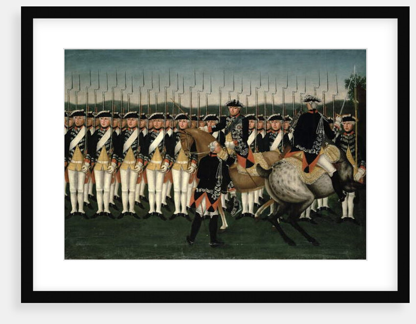 Friedrich II with the Hesse Guard Regiment by Brock