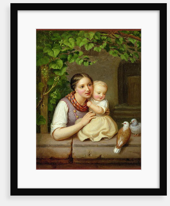 Mother with Child and Two Doves by August von der Embde