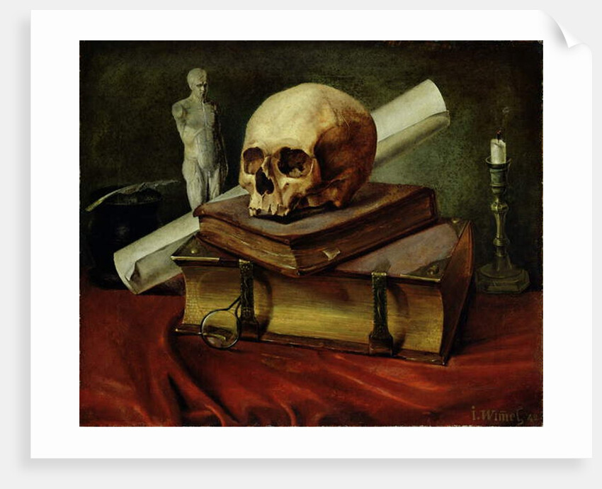 Vanitas, Still Life, 1842 by Johannes Wimmel