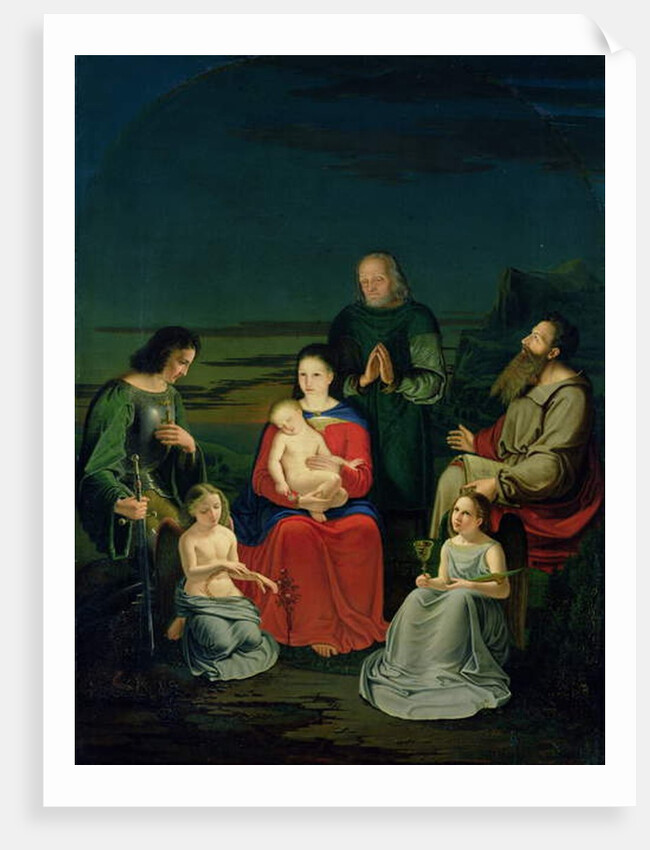 Holy Family with Angels and Saints, c.1824 by Ludwig Emil Grimm