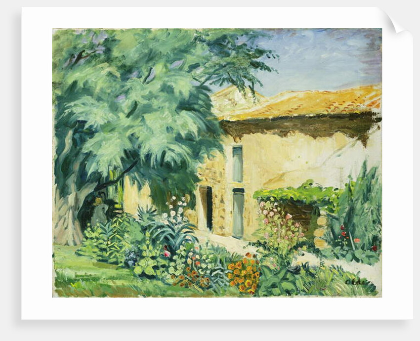 Southern Farm House with Flowerbed by Hans Olde