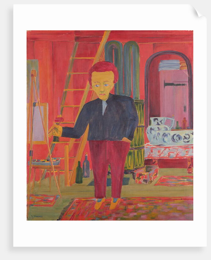 The Painter Ernst Ludwig Kirchner Posing for a Portrait in Davos by Philipp Bauknecht