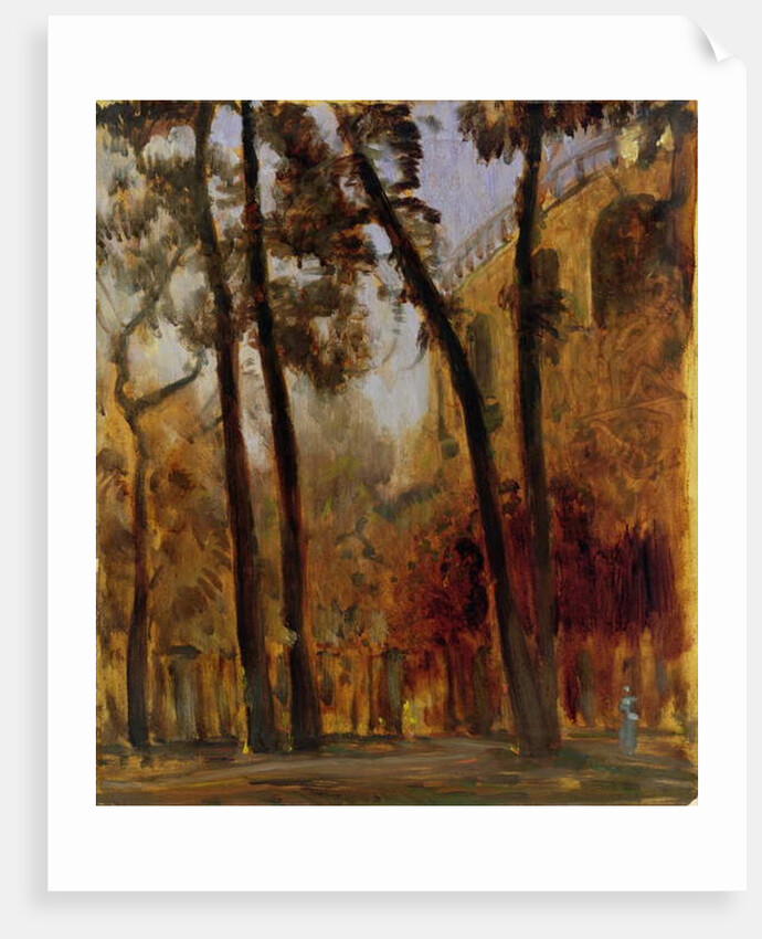 View of the Arcade Wall of the Henschel Gardens from Karlsaue, Kassel by Louis Kolitz