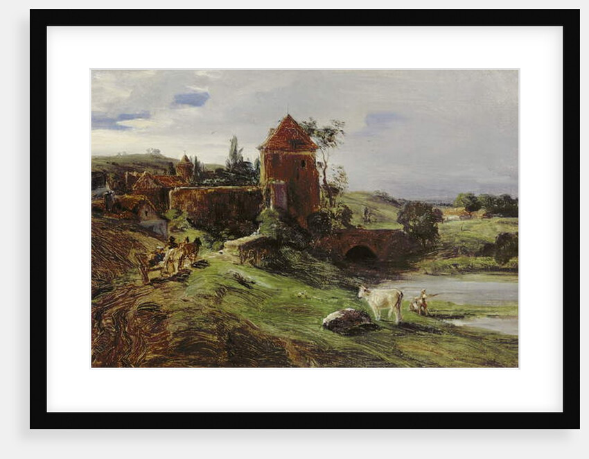 Landscape with a Bridge near Landsberg an der Warthe by Louis Kolitz