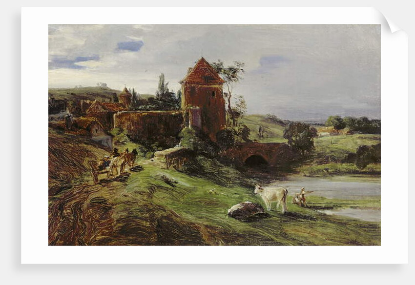 Landscape with a Bridge near Landsberg an der Warthe by Louis Kolitz