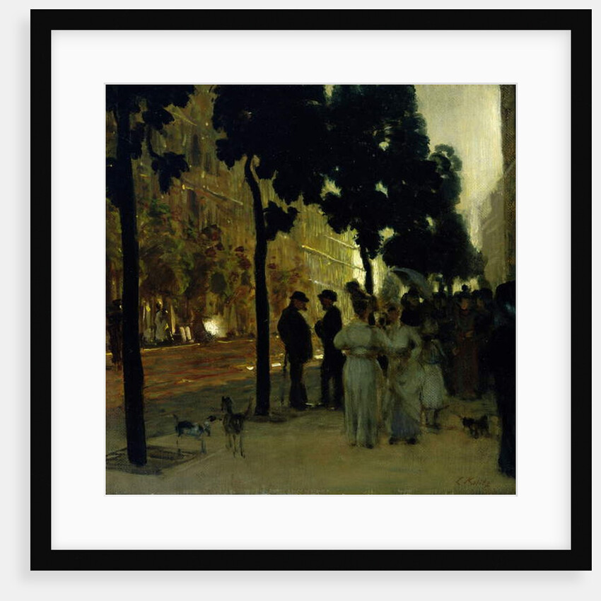 Hohenzollernstrasse in Kassel at Sunset by Louis Kolitz