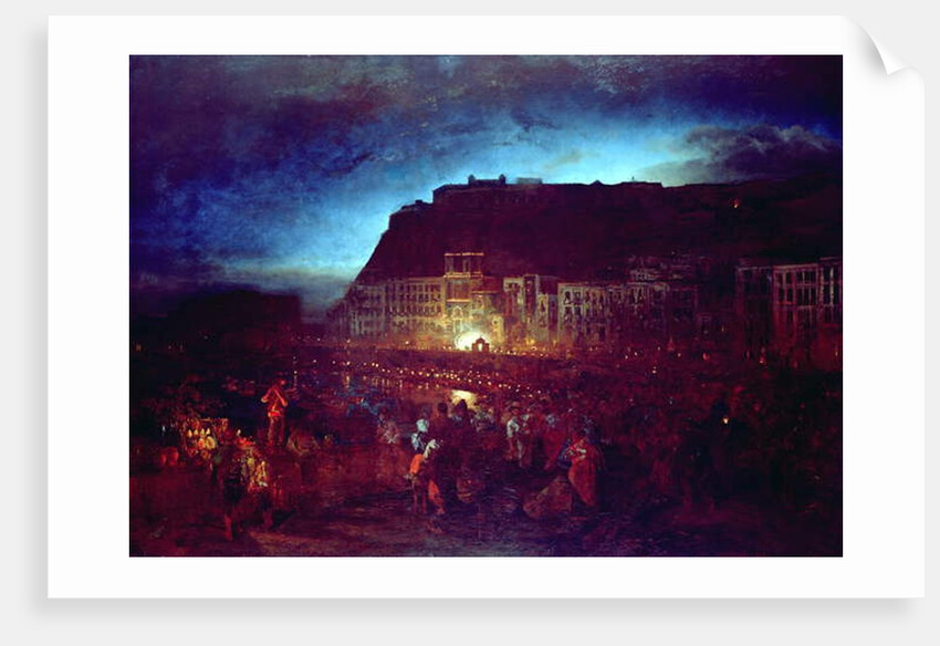 Festival of St. Lucia in Naples, 1874 by Oswald Achenbach
