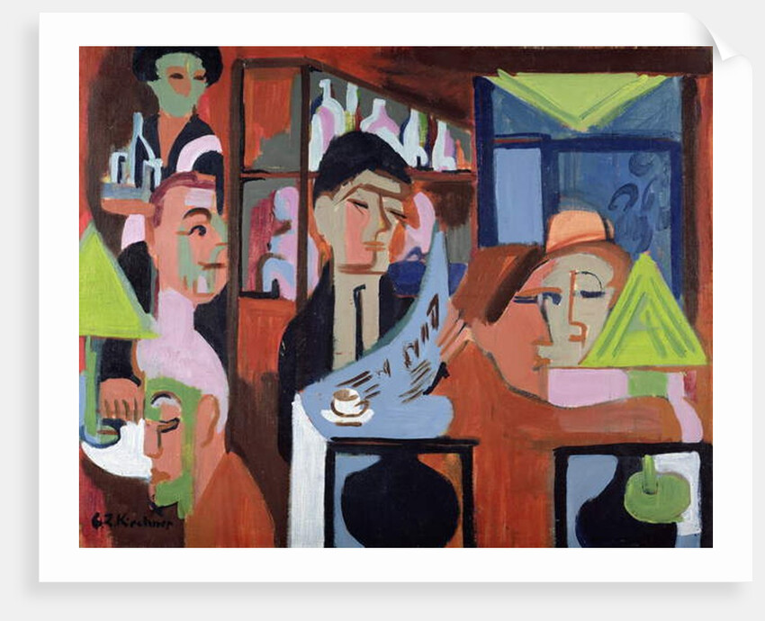 A Cafe in Davos by Ernst Ludwig Kirchner