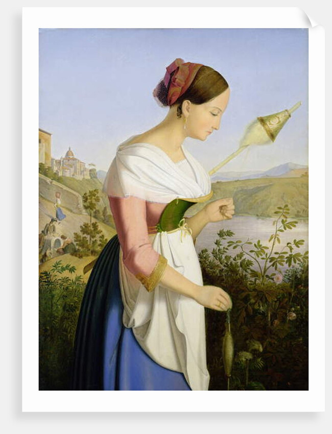 Italian Girl with a Spinning Dress by Friedrich Wilhelm Mueller