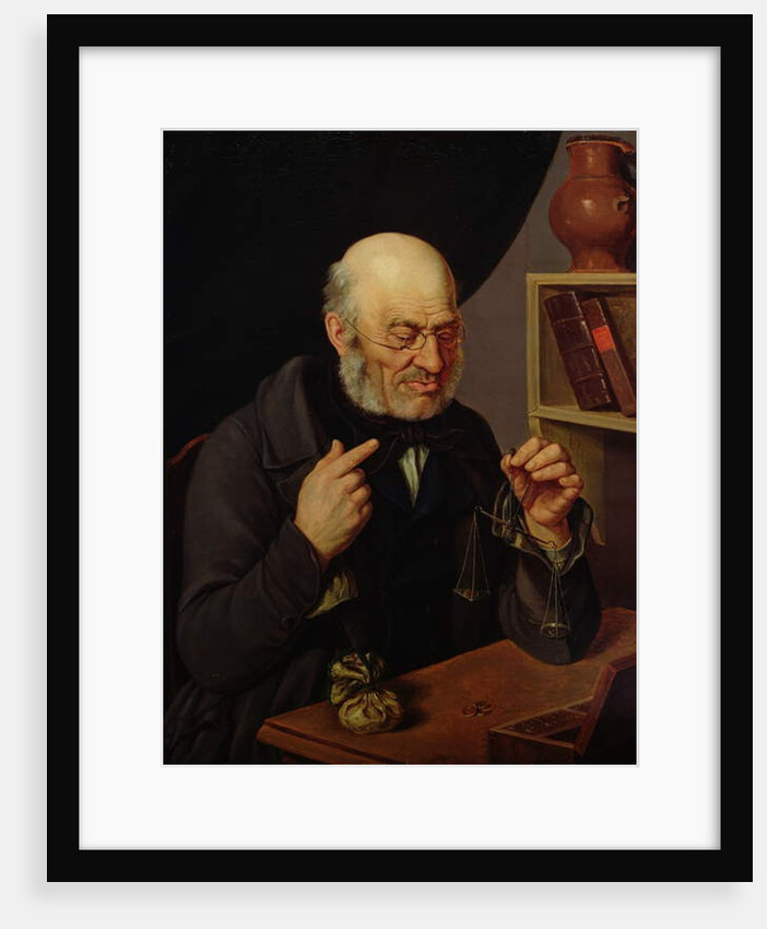The Barchfeld Money Changer weighing Coins, c.1840-45 by Johann Georg Soemmer