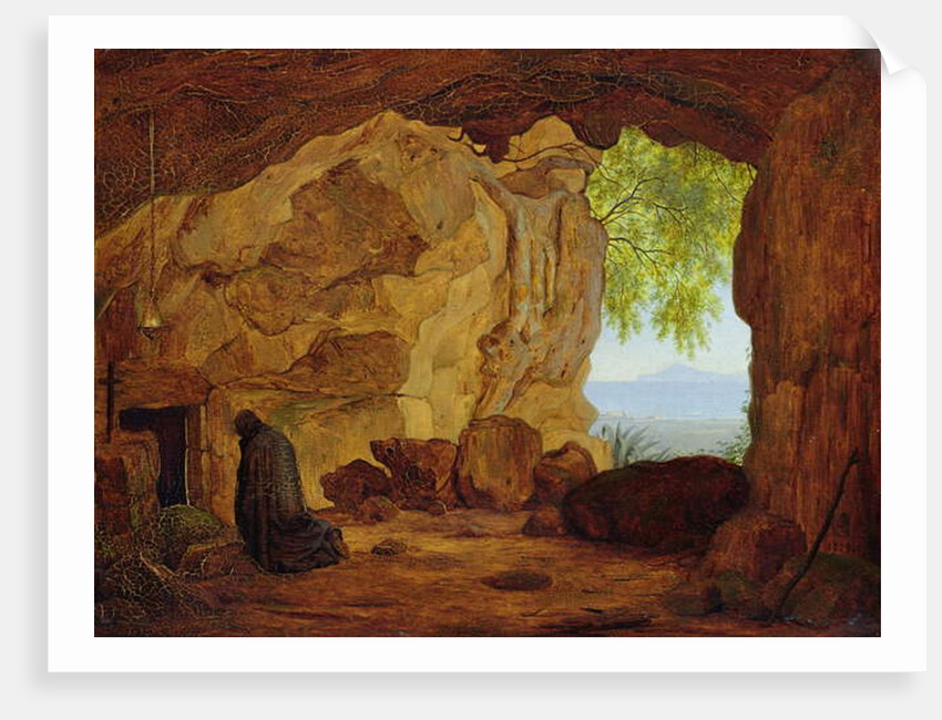 Praying Hermit in a Grotto, 1829 by Johann Martin von Rohden