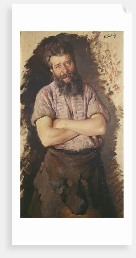 Portrait of a Blacksmith by Lothar von Seebach
