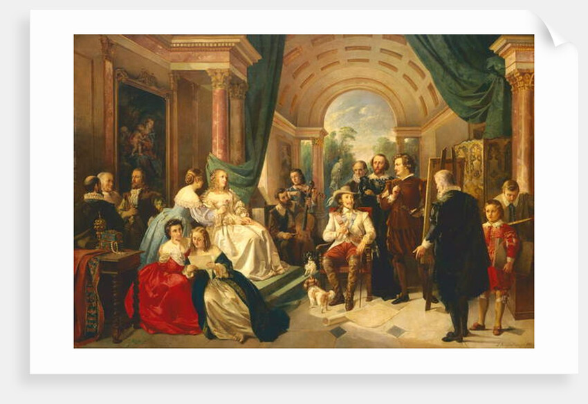 Anthony van Dyck at the Court of Charles I, 1863 by Louis Katzenstein