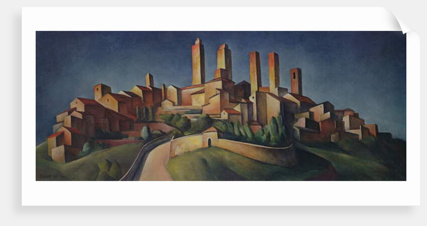 San Gimignano, 1922 by Alexander Kanoldt